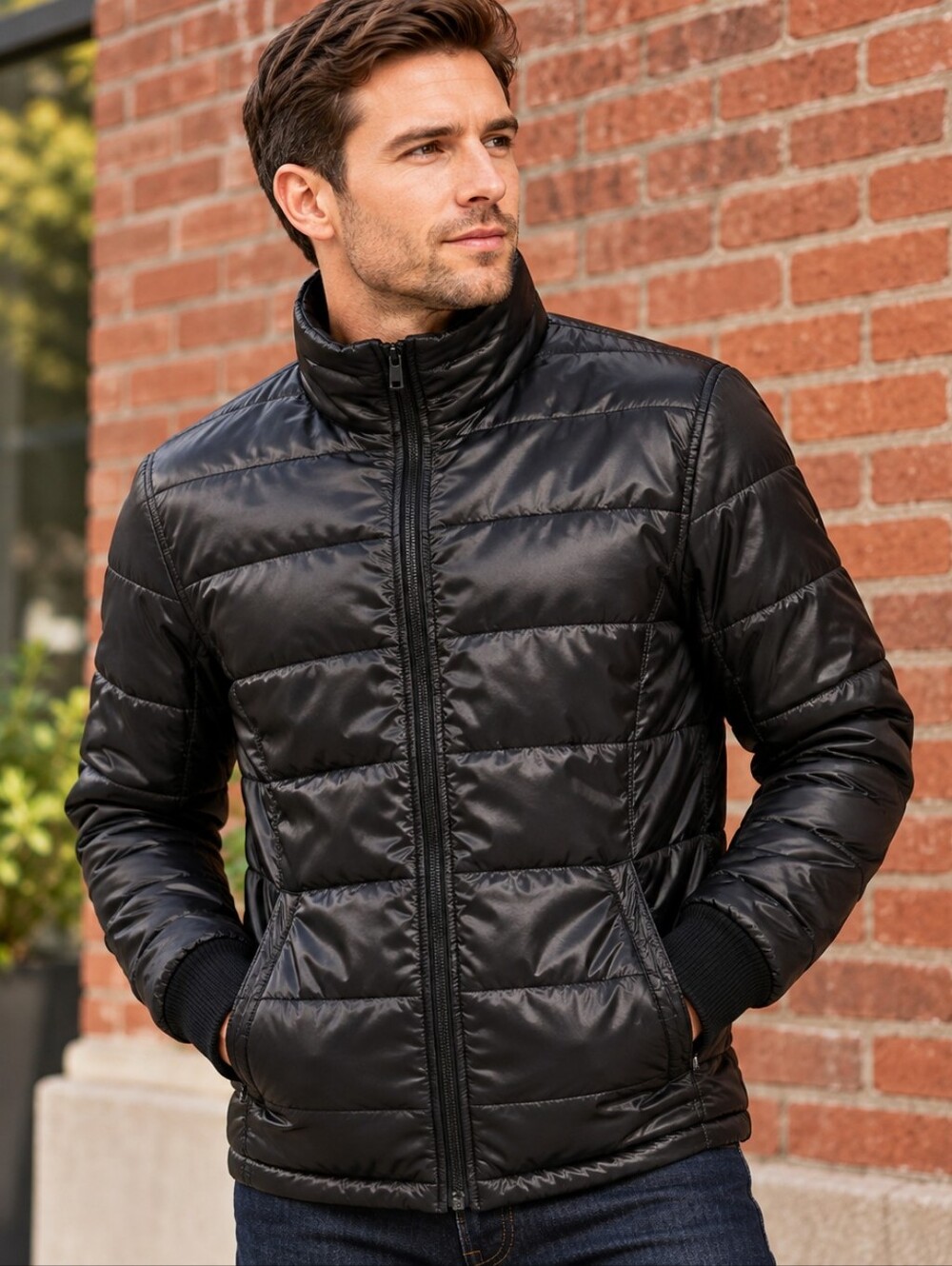 Danier Men's Black Lightweight Quilted Puffer Jacket XS
